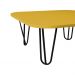 Mesa De Centro Pés Hairpin Legs Lateral De Apoio Para Sala Estar Dormitório Amarelo Laca