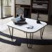 Mesa De Centro Pés Hairpin Legs Lateral De Apoio Para Sala Estar Dormitório Branco Laca