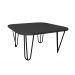 Mesa De Centro Pés Hairpin Legs Lateral De Apoio Para Sala Estar Dormitório Preto Laca