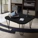 Mesa De Centro Pés Hairpin Legs Lateral De Apoio Para Sala Estar Dormitório Preto Laca