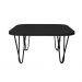 Mesa De Centro Pés Hairpin Legs Lateral De Apoio Para Sala Estar Dormitório Preto Laca