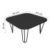 Mesa De Centro Pés Hairpin Legs Lateral De Apoio Para Sala Estar Dormitório Preto Laca