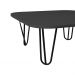 Mesa De Centro Pés Hairpin Legs Lateral De Apoio Para Sala Estar Dormitório Preto Laca