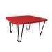 Mesa De Centro Pés Hairpin Legs Lateral De Apoio Para Sala Estar Dormitório Vermelho Laca