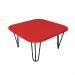 Mesa De Centro Pés Hairpin Legs Lateral De Apoio Para Sala Estar Dormitório Vermelho Laca