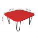 Mesa De Centro Pés Hairpin Legs Lateral De Apoio Para Sala Estar Dormitório Vermelho Laca