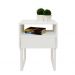 Mesa de Cabeceira Lateral Nicho com Gaveteiro Square Branco Laca