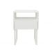 Mesa de Cabeceira Lateral Nicho com Gaveteiro Square Branco Laca