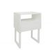 Mesa de Cabeceira Lateral Nicho com Gaveteiro Square Branco Laca