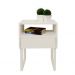 Mesa de Cabeceira Lateral Nicho com Gaveteiro Square Off White Laca