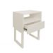 Mesa de Cabeceira Lateral Nicho com Gaveteiro Square Off White Laca
