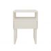 Mesa de Cabeceira Lateral Nicho com Gaveteiro Square Off White Laca