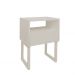 Mesa de Cabeceira Lateral Nicho com Gaveteiro Square Off White Laca