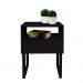 Mesa de Cabeceira Lateral Nicho com Gaveteiro Square Preto Laca