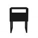 Mesa de Cabeceira Lateral Nicho com Gaveteiro Square Preto Laca