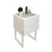 Mesa de Cabeceira Lateral de Apoio Penteadeira Square Branco Laca