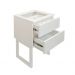 Mesa de Cabeceira Lateral de Apoio Penteadeira Square Branco Laca