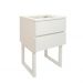 Mesa de Cabeceira Lateral de Apoio Penteadeira Square Branco Laca