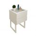 Mesa de Cabeceira Lateral de Apoio Penteadeira Square Off White Laca