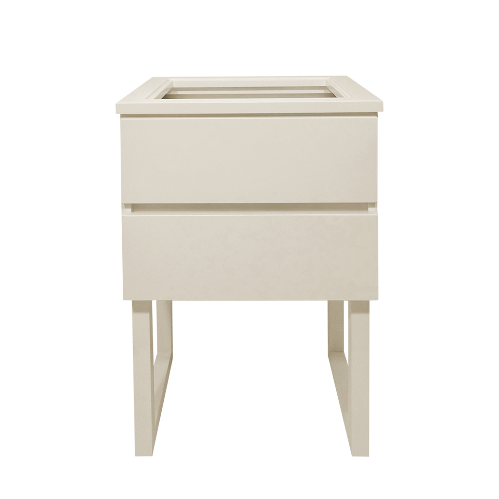 Mesa de Cabeceira Lateral de Apoio Penteadeira Square Off White Laca