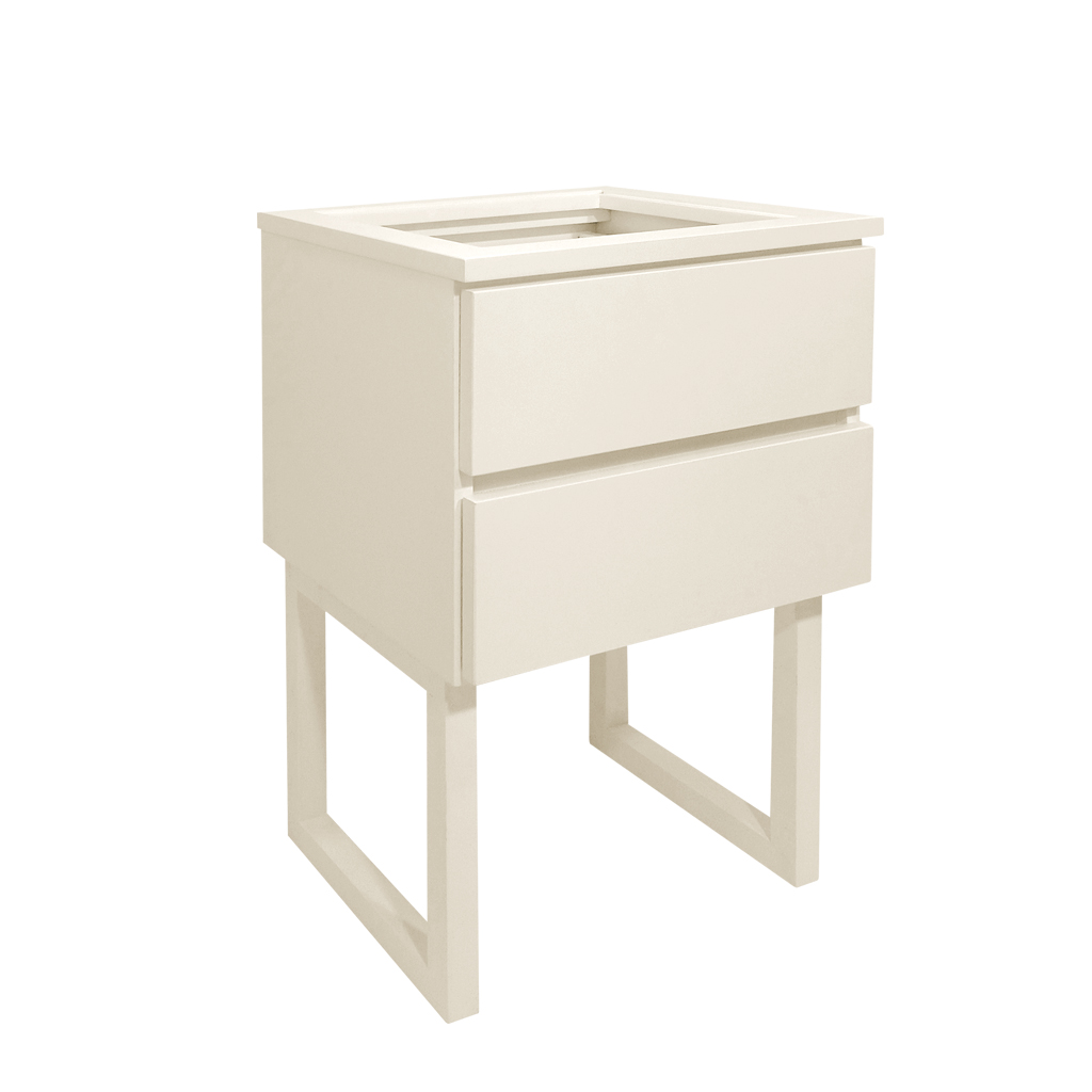Mesa de Cabeceira Lateral de Apoio Penteadeira Square Off White Laca