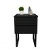Mesa de Cabeceira Lateral de Apoio Penteadeira Square Preto Laca