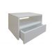Mesa de Cabeceira Nicho com gaveteiro Suspenso de Parede - Off White Laca