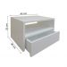 Mesa de Cabeceira Nicho com gaveteiro Suspenso de Parede - Off White Laca