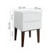 Mesa de Cabeceira Penteadeira Mesa Lateral de Apoio - Branco Laca