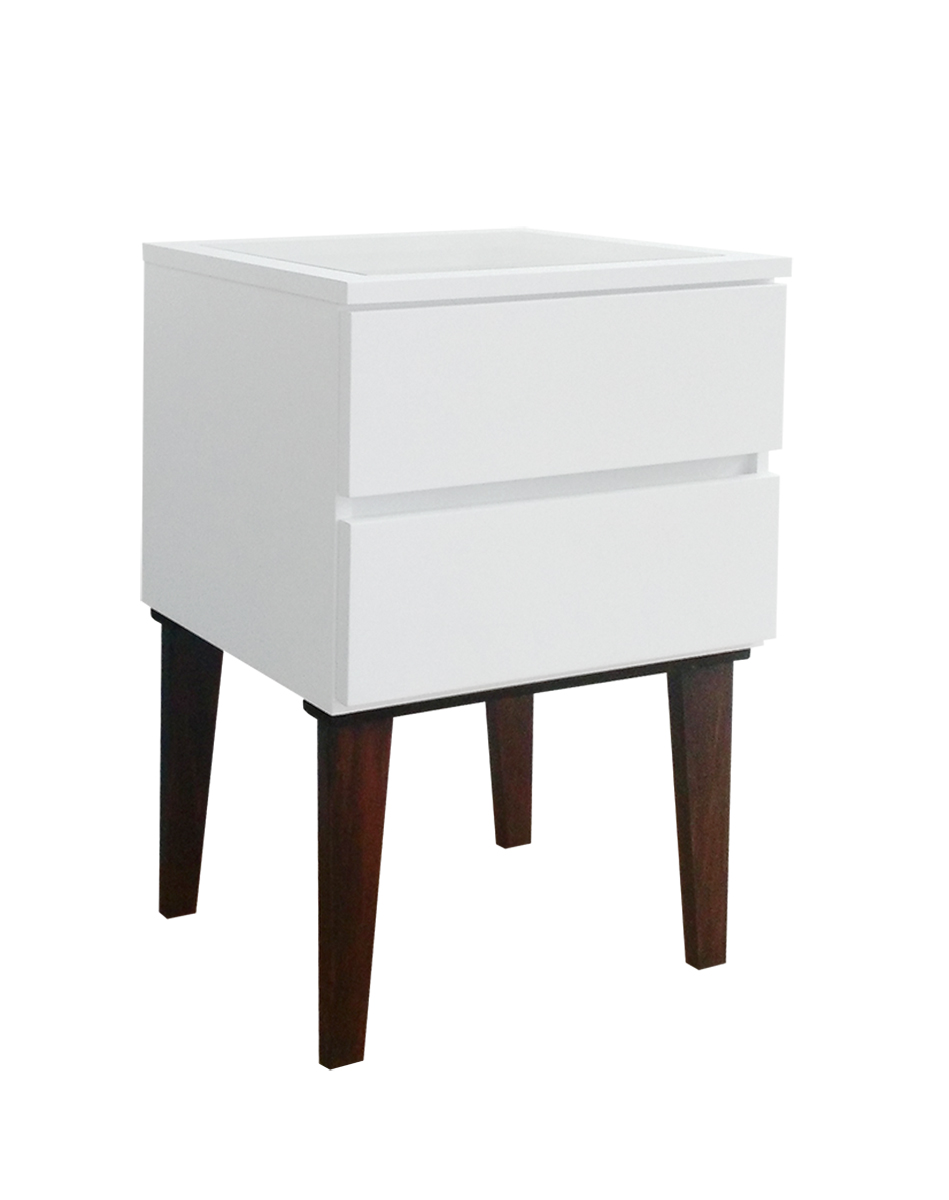 Mesa de Cabeceira Penteadeira Mesa Lateral de Apoio - Branco Laca