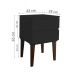 Mesa de Cabeceira Penteadeira Mesa Lateral de Apoio - Preto Laca