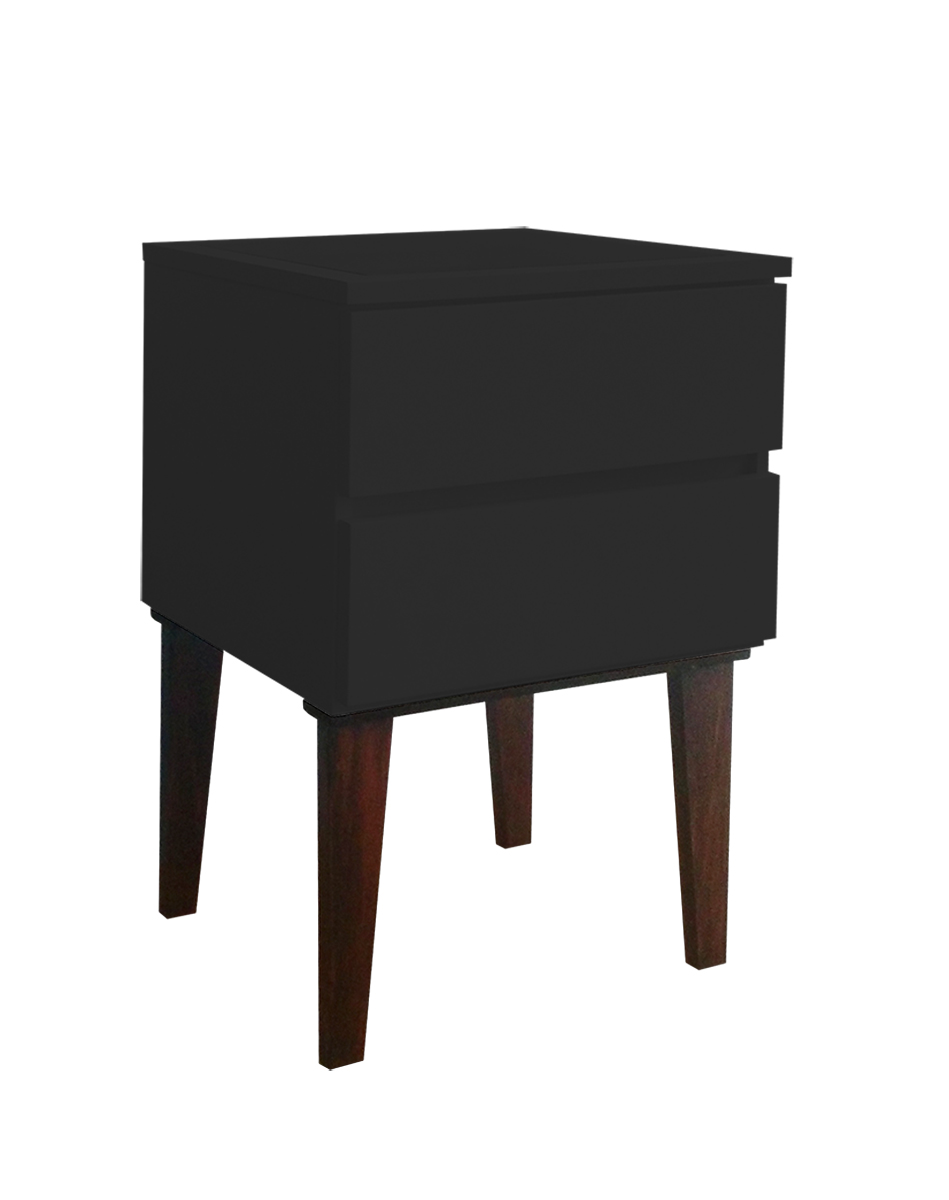 Mesa de Cabeceira Penteadeira Mesa Lateral de Apoio - Preto Laca