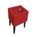 Mesa de Cabeceira Penteadeira Mesa Lateral de Apoio - Vermelho Laca