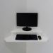 Mesa para Computador Monitor de Canto Suspenso Branco