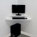 Mesa para Computador Monitor de Canto Suspenso Branco