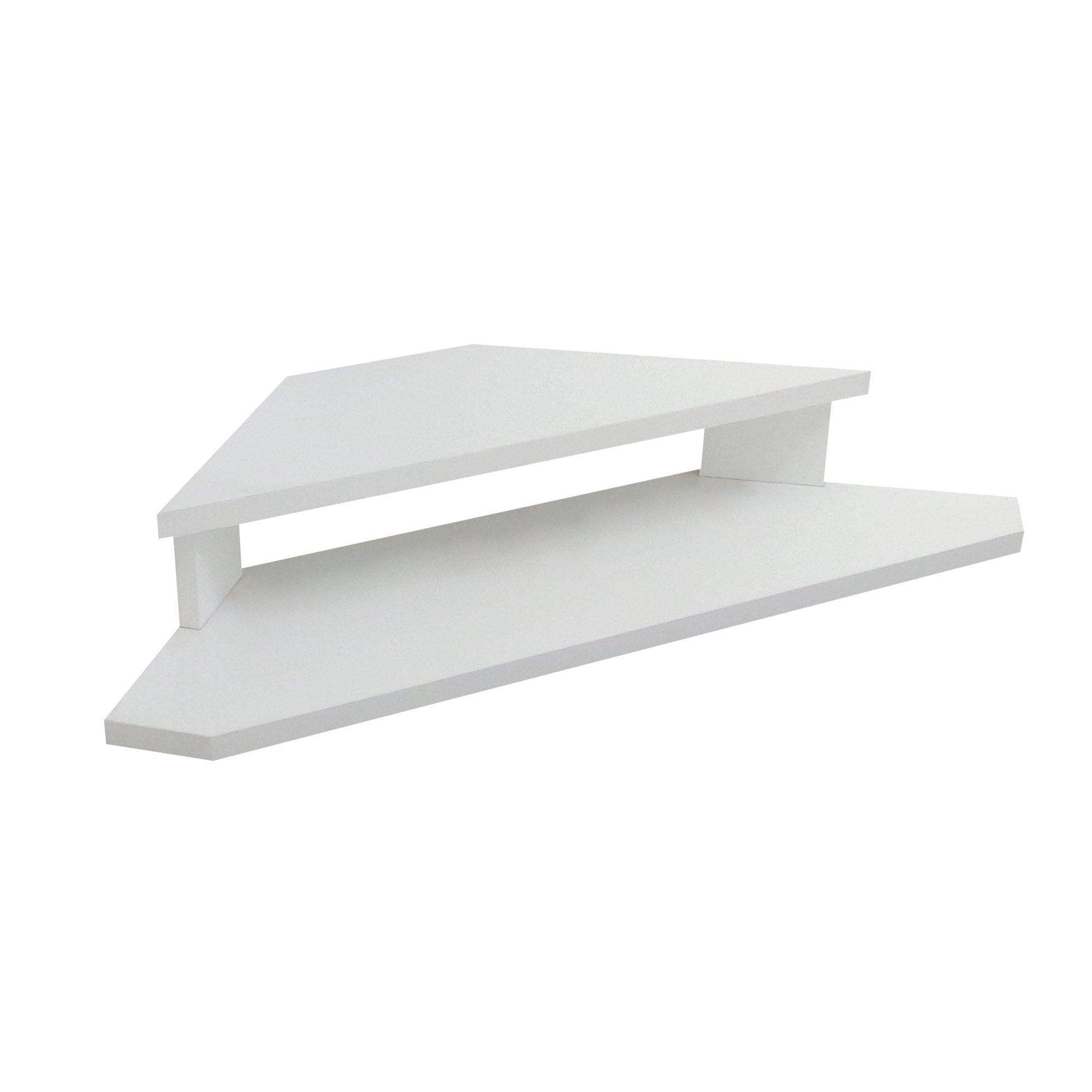 Mesa para Computador Monitor de Canto Suspenso Branco