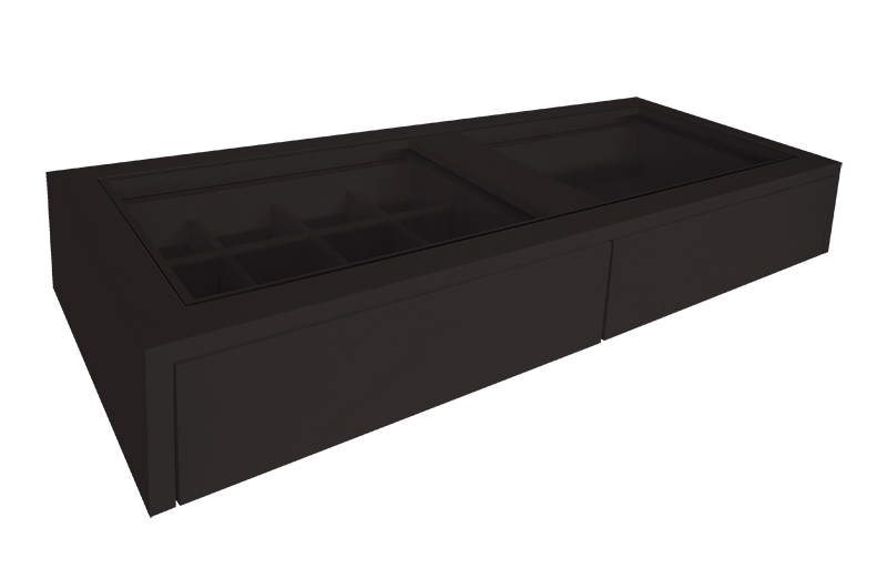 Penteadeira Aparador Suspenso para Maquiagem Quarto Preto Laca