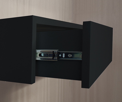 Penteadeira Aparador Suspenso para Maquiagem Quarto Preto Laca