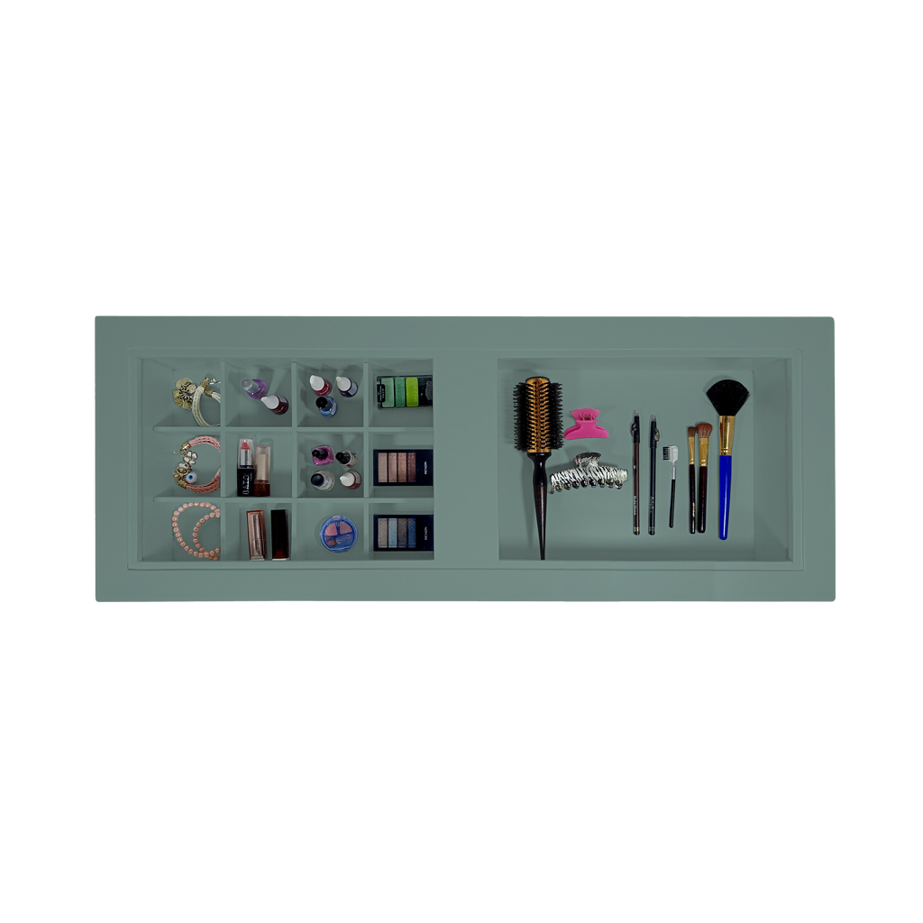 Penteadeira Aparador Suspenso para Maquiagem Quarto Verde Laca