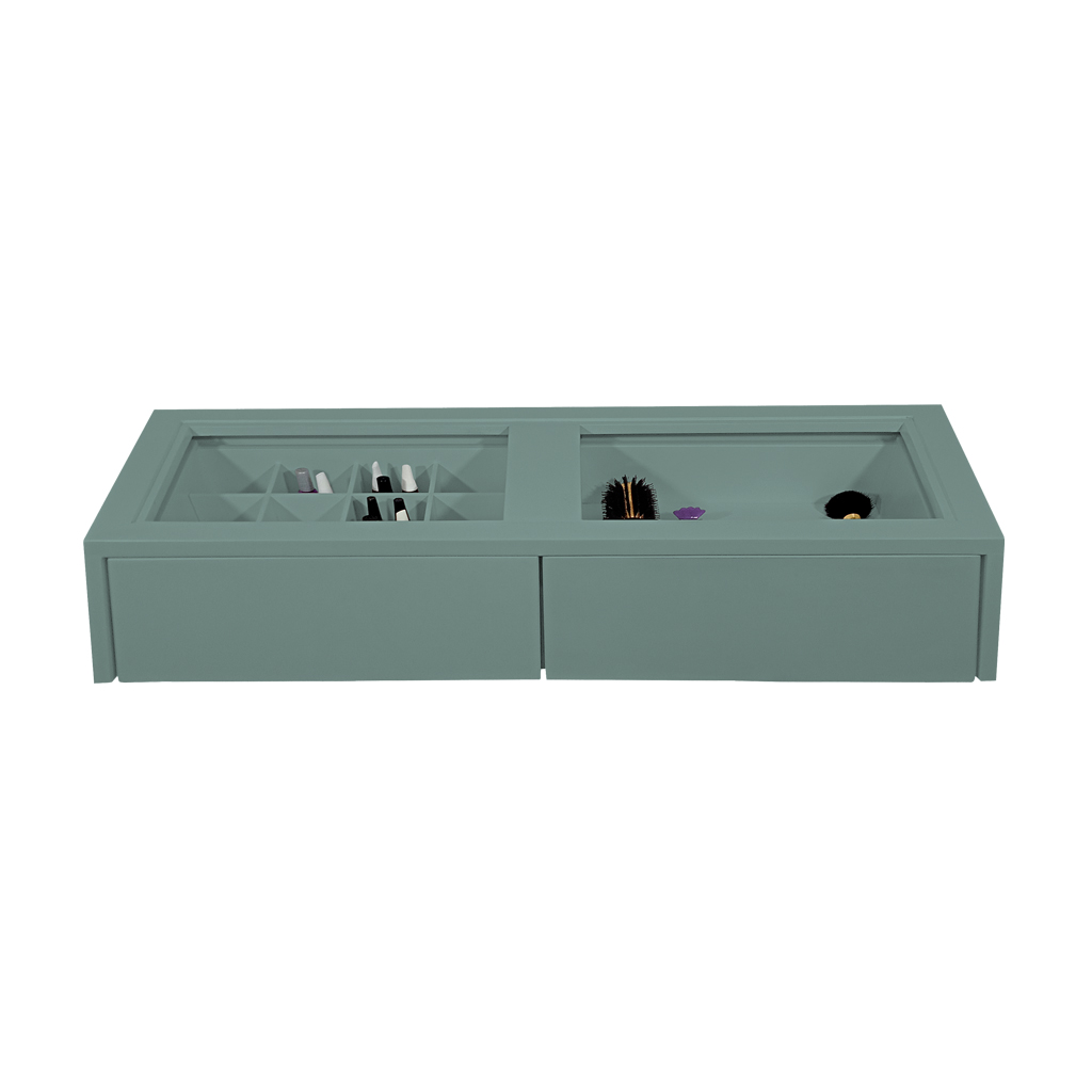 Penteadeira Aparador Suspenso para Maquiagem Quarto Verde Laca