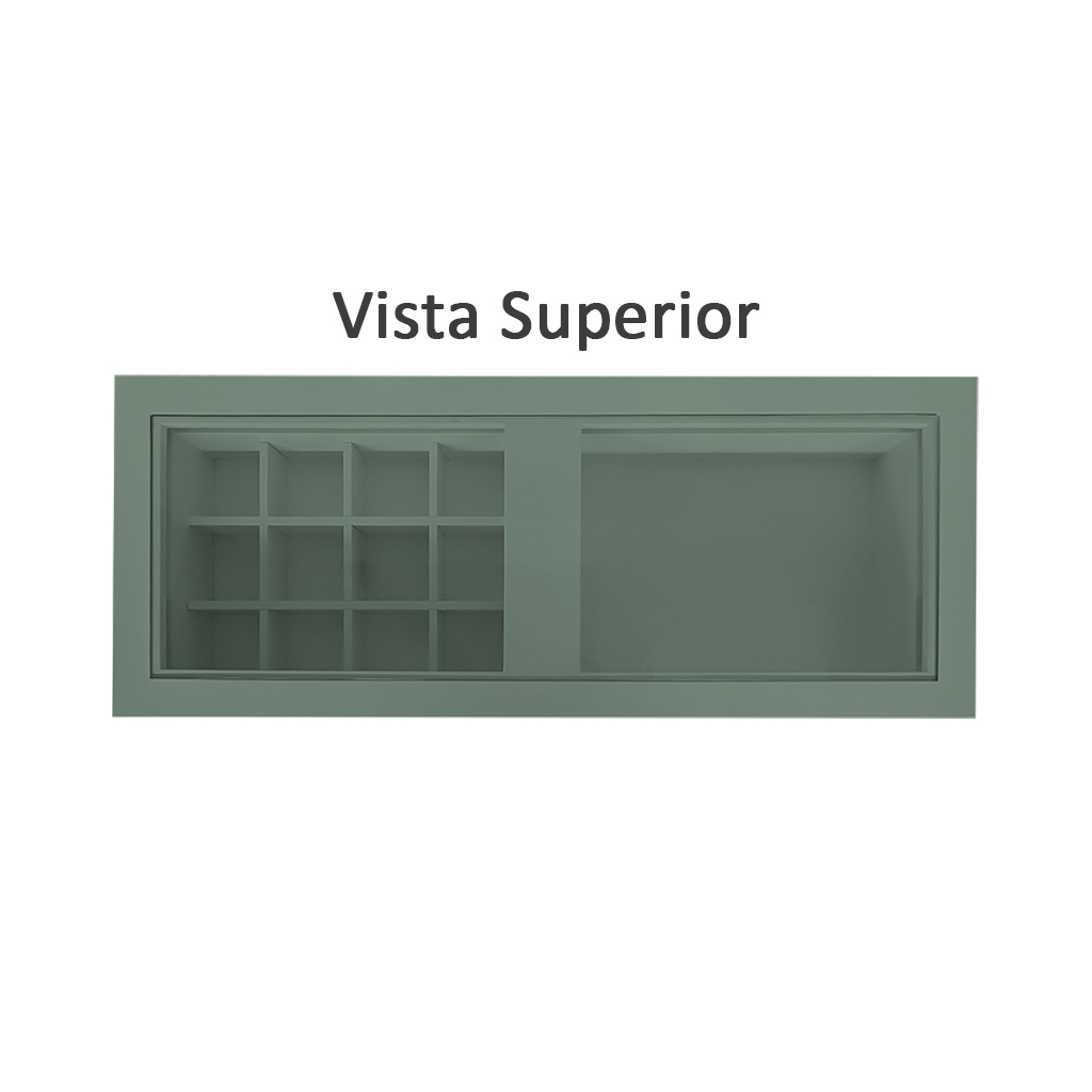 Penteadeira Aparador Suspenso para Maquiagem Quarto Verde Laca