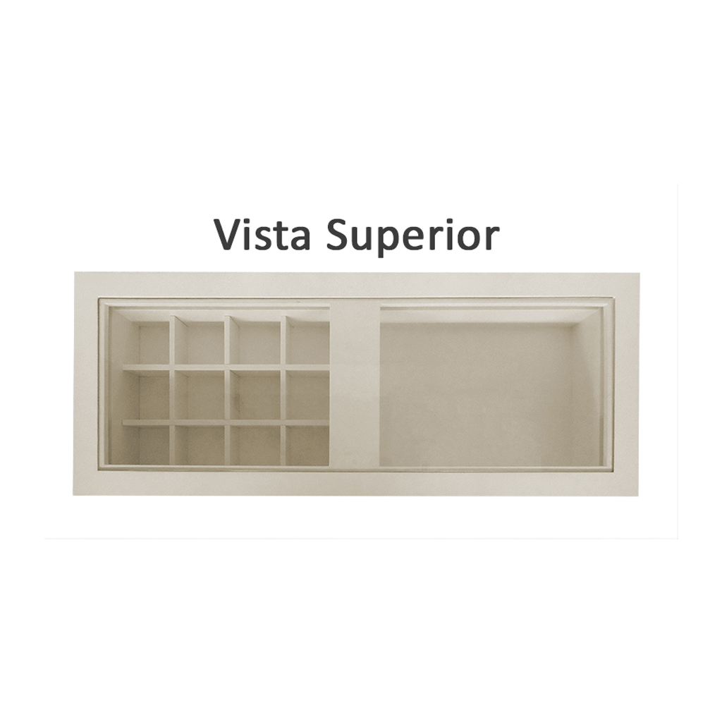 Penteadeira Suspensa de Parede para Maquiagem - Off White Laca