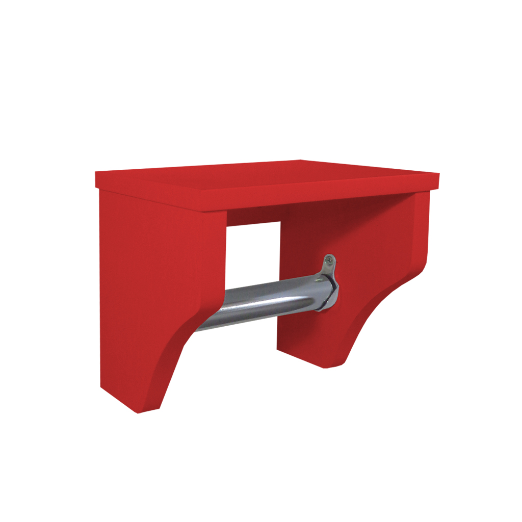 Porta Papel Higiênico Acessório para Banheiro Papeleira Suporte de Parede Vermelho Laca