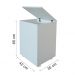 Porta Ração Caixa Dispenser com rodízios Pet para Armazenar até 25 Kg Branco