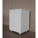 Porta Ração Caixa Dispenser com rodízios Pet para Armazenar até 25 Kg Branco