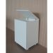 Porta Ração Caixa Dispenser com rodízios Pet para Armazenar até 25 Kg Branco