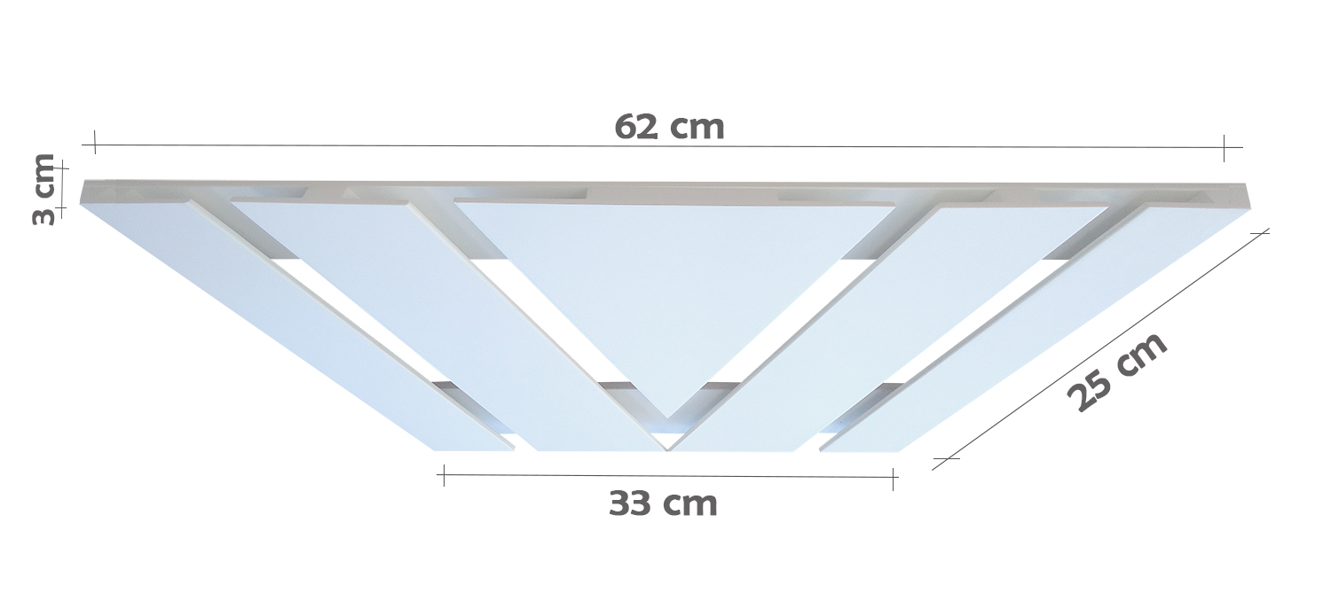 Porta Taças 30° Suporte de Parede Decorativo para Adegas Bar Branco Laca