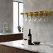 Porta Taças Reto Suporte de Parede Decorativo para Adegas - Amarelo Laca