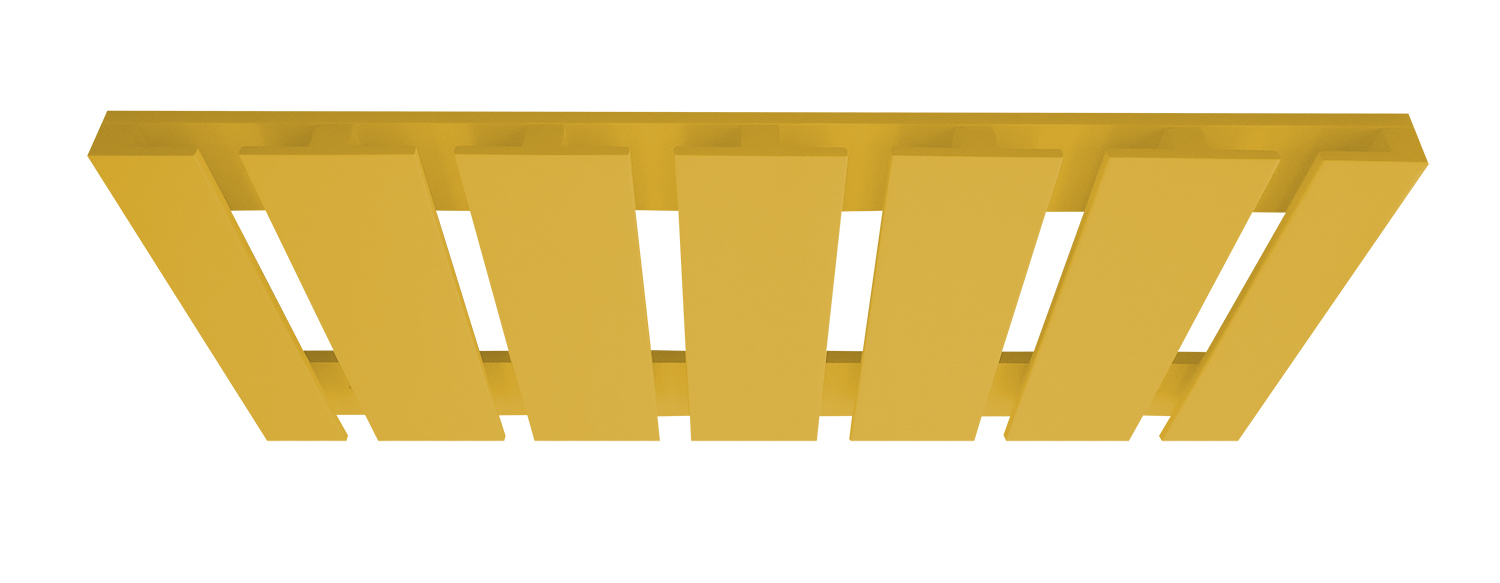 Porta Taças Reto Suporte de Parede Decorativo para Adegas - Amarelo Laca