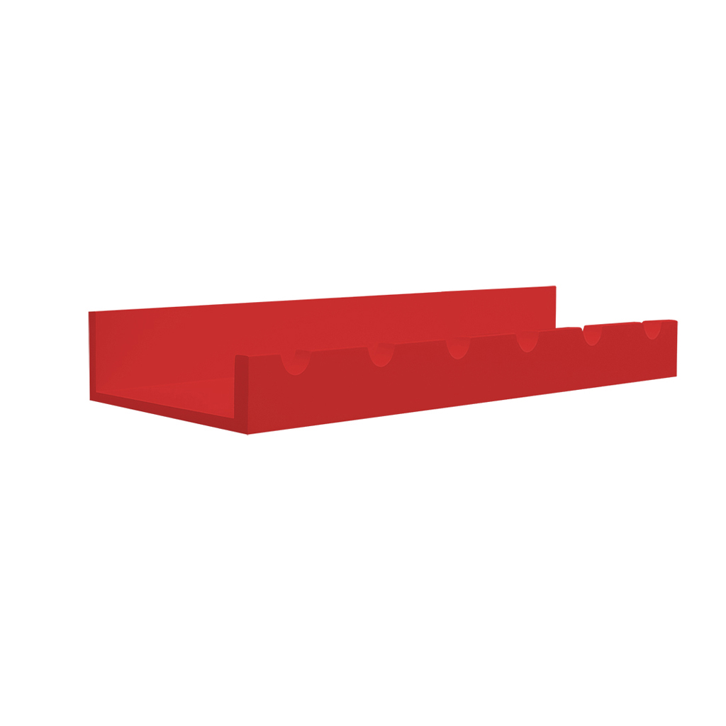 Prateleira Adega New Suporte de Parede Decorativo para Vinhos e Garrafas - Vermelho Laca